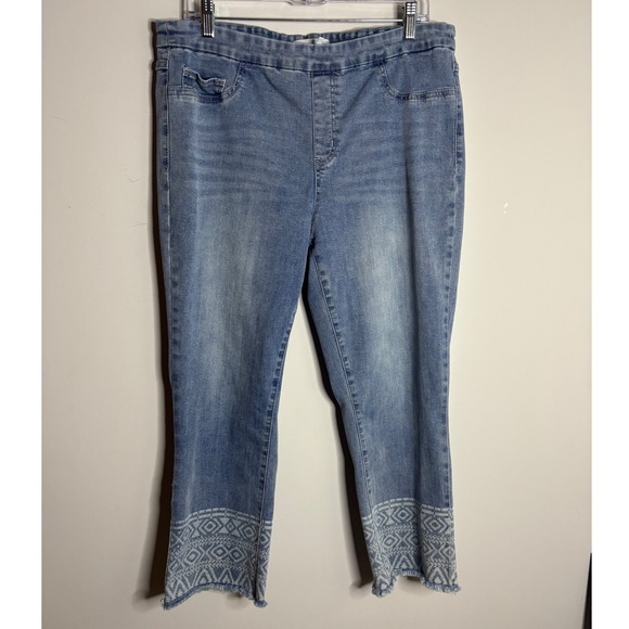 Tribal Jeans Pants - Tribal Jeans Blue Straight Capri Women Size 16